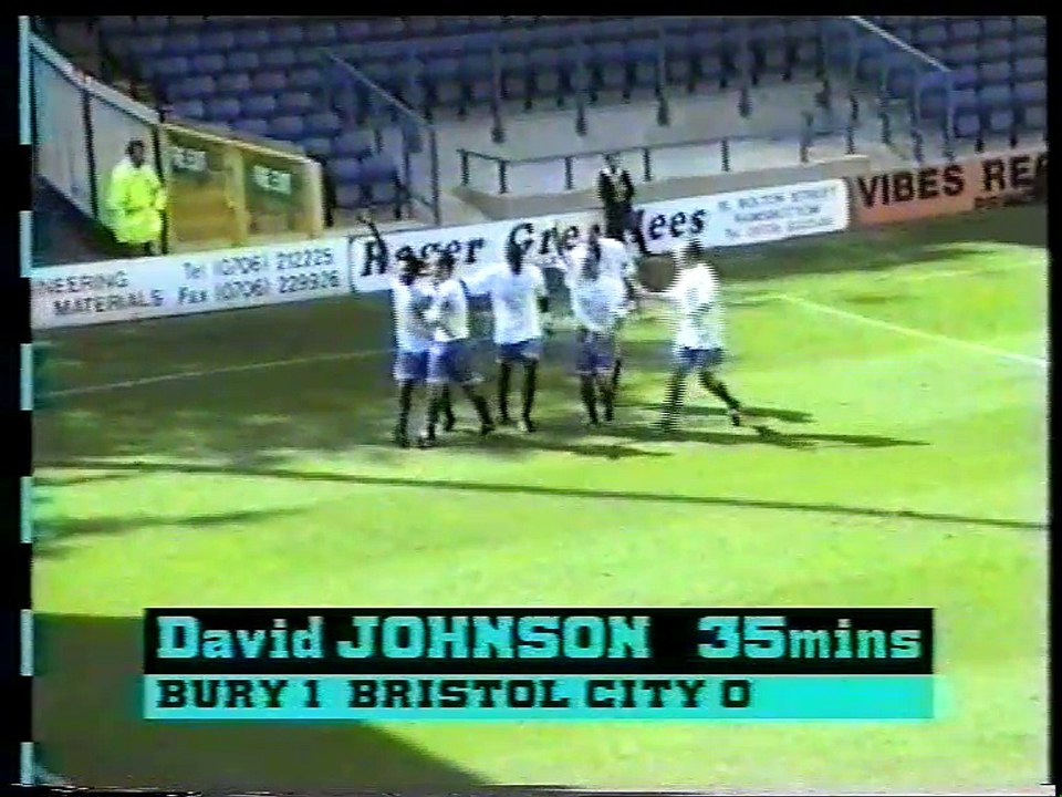 31 August 1996: Bury 4 Bristol City 0 (League)