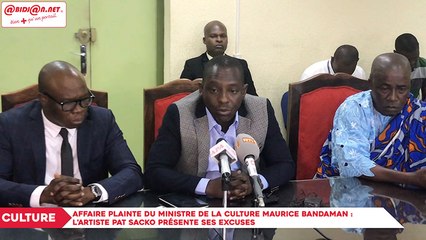 Poursuivi par une plainte, Pat Sacko présente ses excuses au ministre de la culture Maurice Bandaman