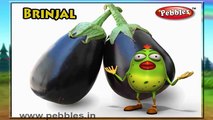 Brinjal Rhyme | Nursery Rhymes With Lyrics For Kids | Vegetable Rhymes | Rhymes 3D Animati