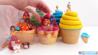 Play Doh Ice Cream Surprise Toys Disney Princess Finger Family * RainbowLearning