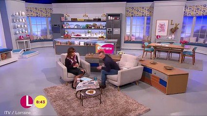 Louie Spence bizarrely crawling around the Lorraine studio floor