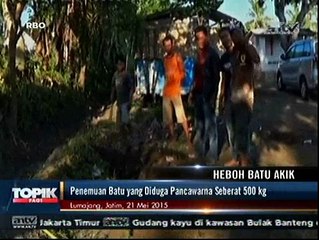 Batu Pancawarna Seberat 500 Kg Hebohkan Lumajang