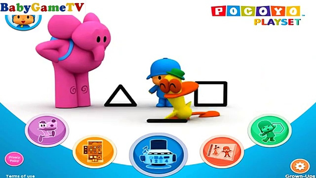 Pocoyo Playset Shape Tracer educational app for preschoolers video