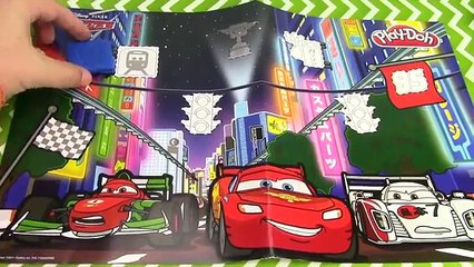 PLAY DOH Cars 2 Grand Prix Race Mats + Lightning McQueen HobbyKidsTV