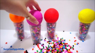 5 Play Doh Ice Cream Cone Surprise Eggs with Toys