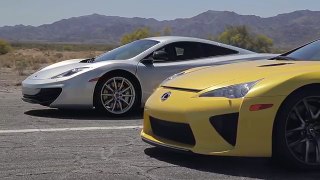 Bugatti Veyron vs Lamborghini Aventador vs Lexus LFA vs McLaren MP4 12C Head 2 Head Episod