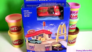 Play Doh McDonalds Restaurant Playset with McQueen @ Drive Thru Ordering Happy Meal Burger