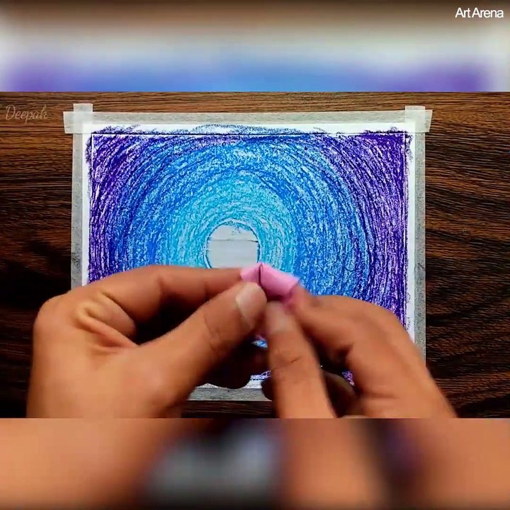 How to draw beautiful Dream Scenery with oil pastels! ‍Credit: Art Arena Youtube - goo.gl/tPNYk4