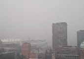 Water, Mountains Obscured by Smoke in Video Shot From Downtown Vancouver