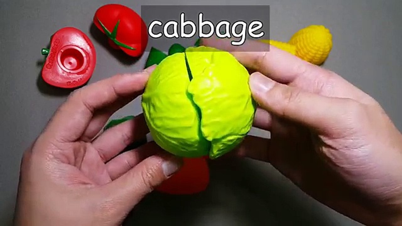 Learn vegetable names with Ks Kids Popbo Blocs soft plastic building blocks toy