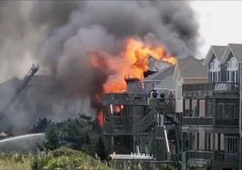 Raging Fire Destroys Home at Outer Banks