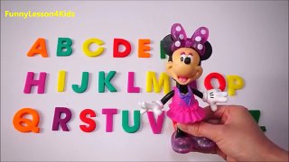 ABC Alphabet Song Mickey Minnie Mouse singing with color Play Doh