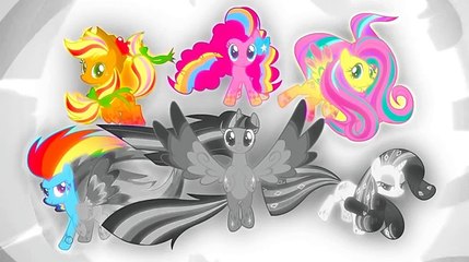 My Little Pony Mane 6 Coloring Book Rainbow Power Transformation MLP Coloring Videos For K