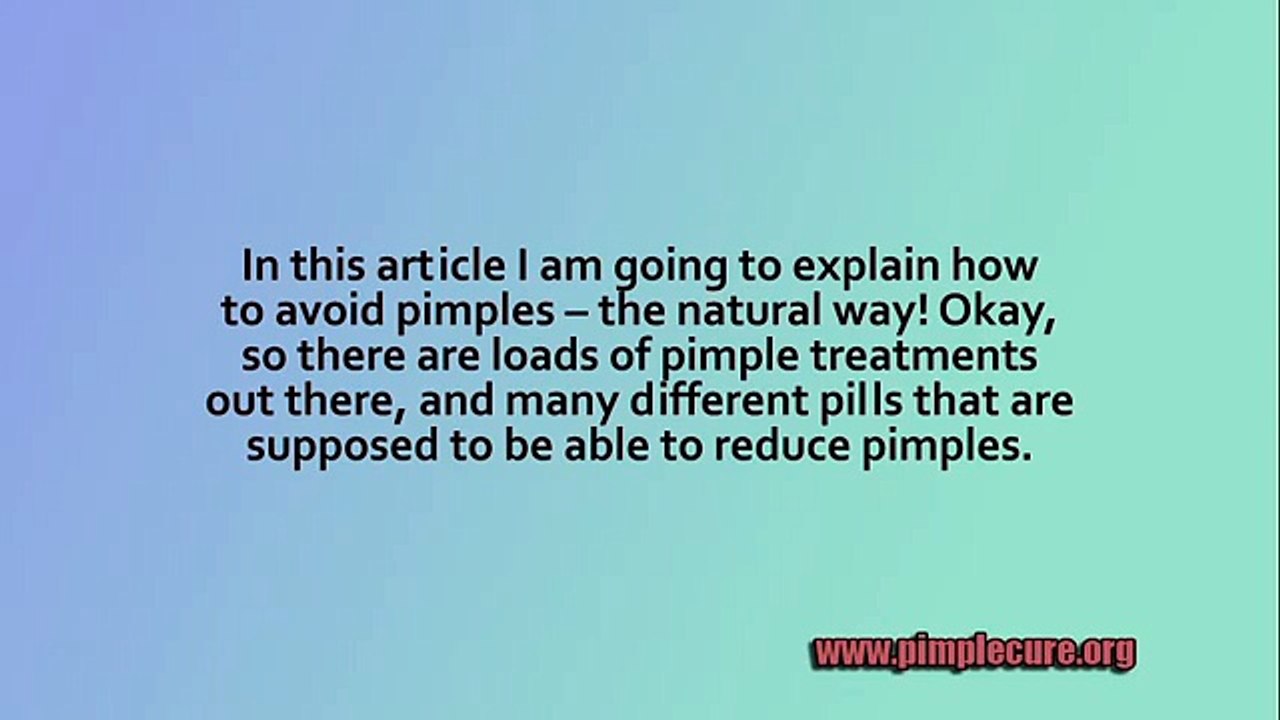 How To Avoid Pimples