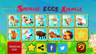 Surprise Eggs Animals Kids Learn Animals Names with Surprise Eggs | Wolley Plays Education