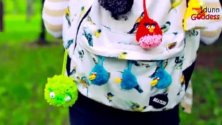 DIY Angry Birds Toys – How To Make Angry Birds Fluffy Pom pom Toys