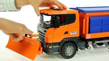 Scania R Series Snow Plow Truck (Bruder 03585) Muffin Songs Toy Review