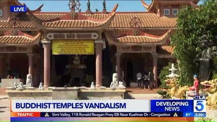Woman in Custody as Officials Investigate Vandalism at Buddhist Temples in SoCal