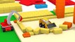The house : learn shapes colors with Tiny Trucks: bulldozer, crane, excavator | Educationa