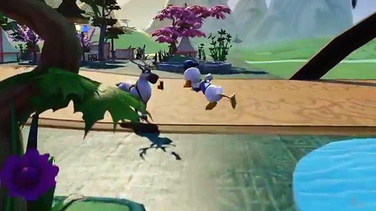 Disney Infinity Gameplay with Donald Duck Riding Sven the Reindeer