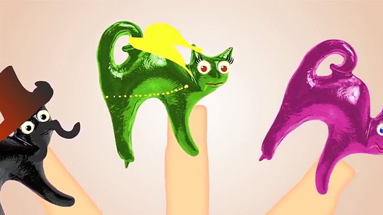 Cat Finger Family ♥ Candy Lollipops Daddy Finger Song