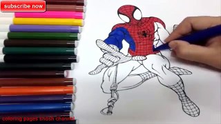 coloring for kids : How to color spiderman coloring pages for kids , coloring pages shosh
