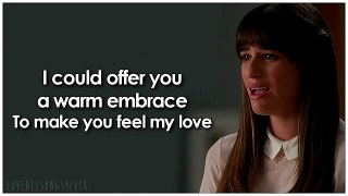 Glee Make You Feel My Love (Lyrics)