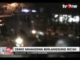 Unjuk Rasa Mahasiswa Makassar Berakhir Bentrok Dengan Polisi
