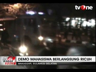 Download Video: Unjuk Rasa Mahasiswa Makassar Berakhir Bentrok Dengan Polisi