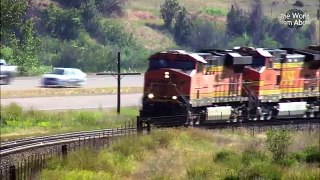 Railroads and Trains in Midwest USA from Above Montage of our Favourites (HD)
