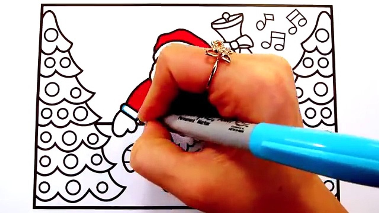 How to Draw SANTA CLAUS Jingle Bells | Santa Drawing Step by Step for Kids | Fun Coloring