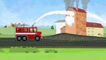 Doctor McWheelie and the fire truck. Car cartoons.