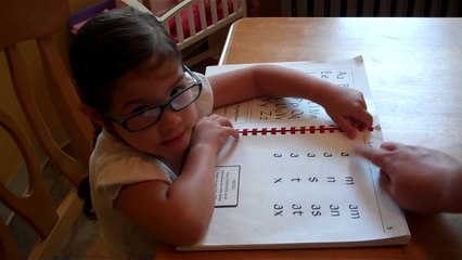 3 year old Alpha Phonics reading Lesson 1