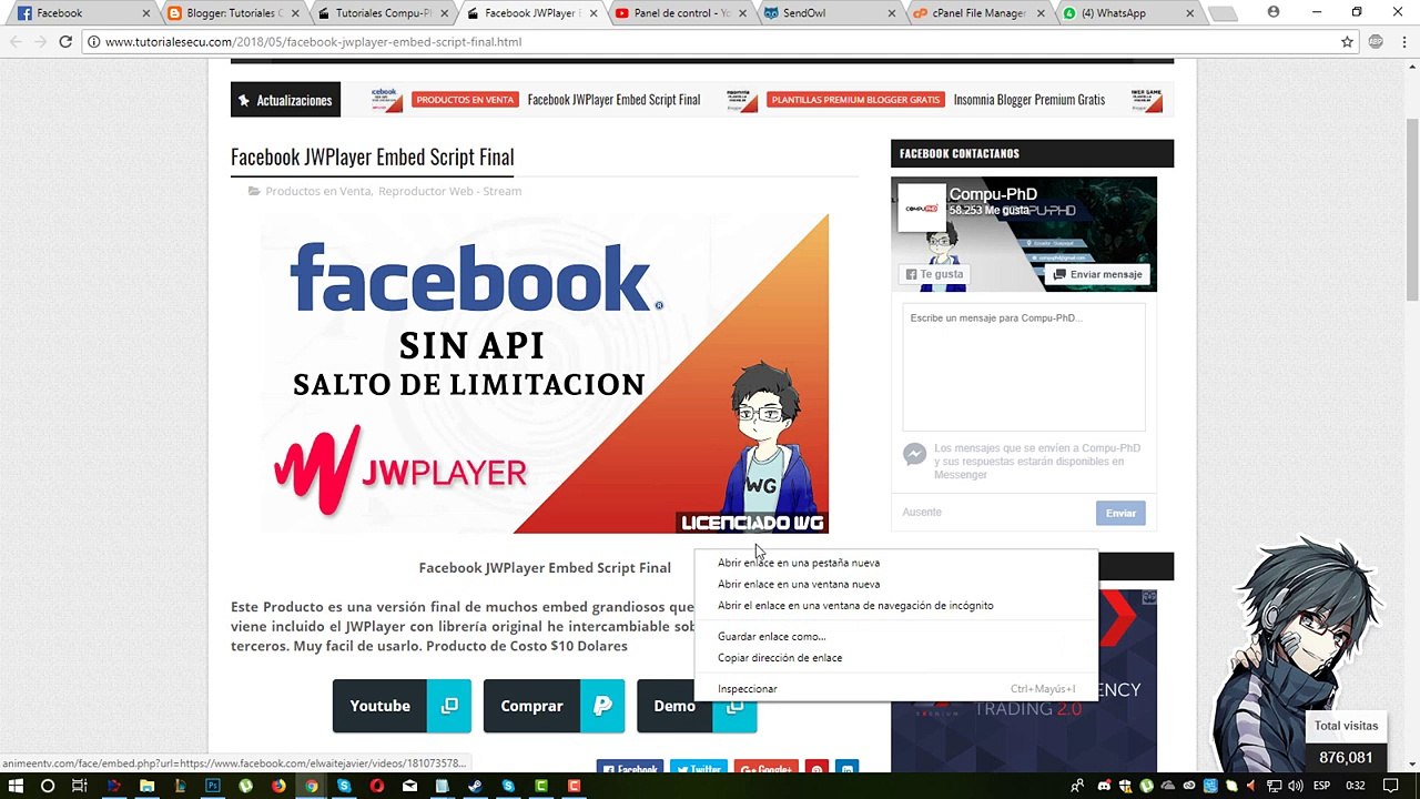 Facebook JWPlayer Embed Script Final