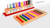 Learn Colors and Numbers 1 10 with Wooden Stacking and Sorting Toys Preschool Learning Vid