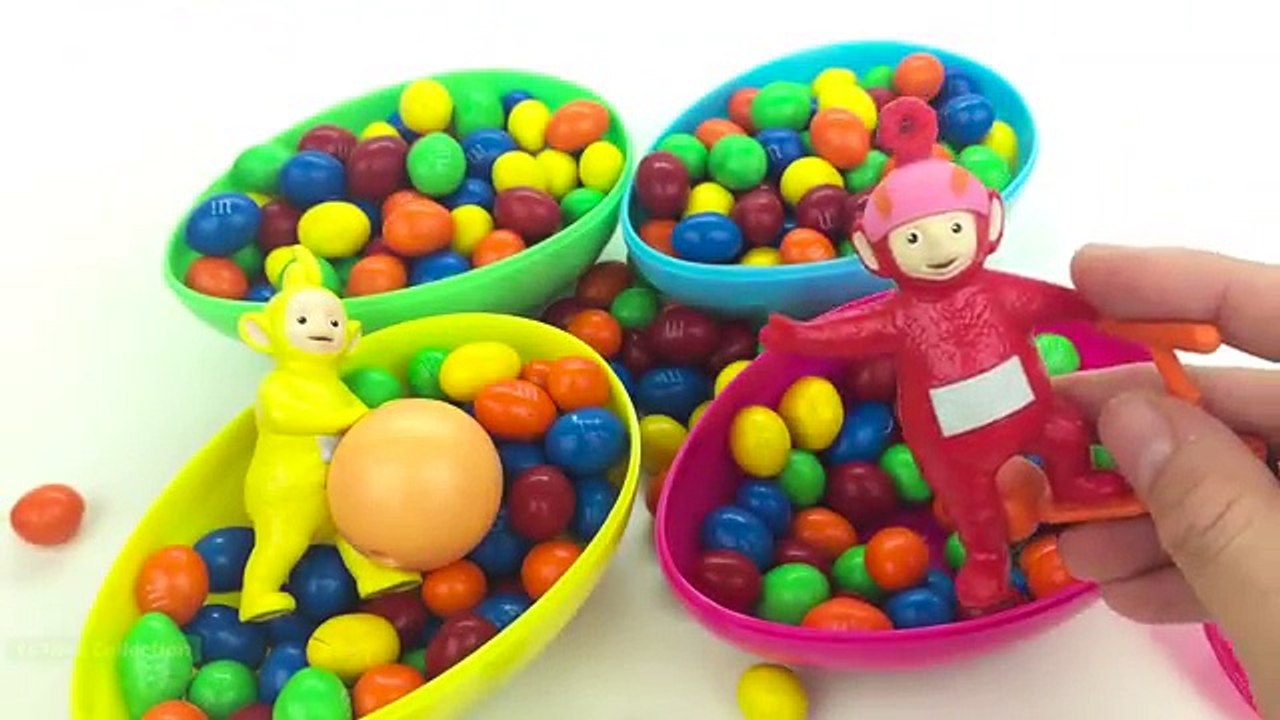 M&M Chocolate Surprise Toys Hide And Seek Teletubbies Laa Laa Po Dipsy & Tinky Winky Fun f