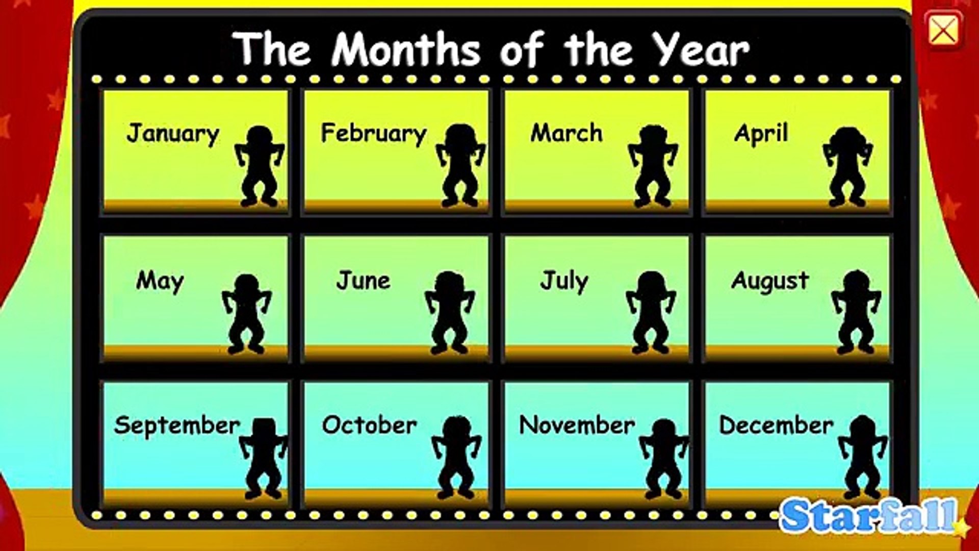 Starfall The Months Of Year