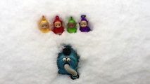 TELETUBBIES NOO NOO Toys Record Snow Day with PUPPY and Learning Colors!