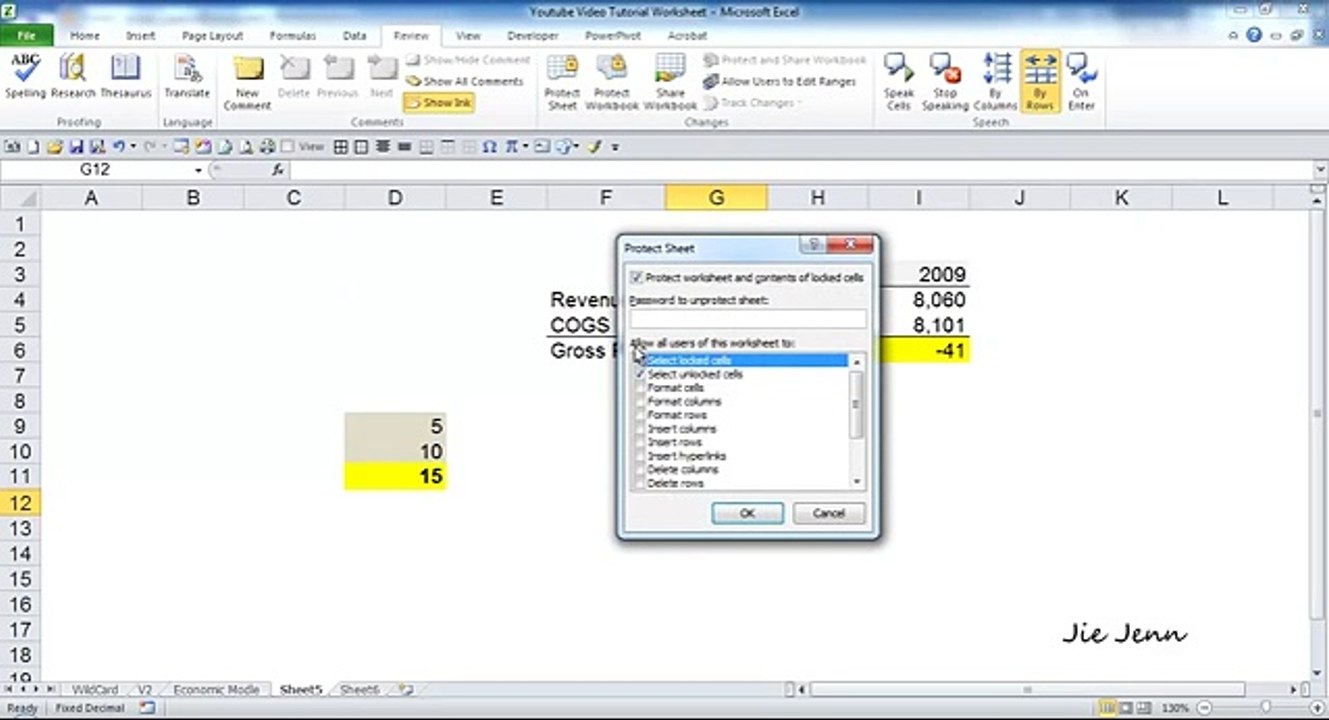 Excel How To Lock Individual Cells