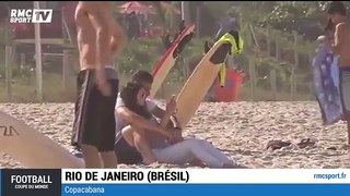 Football / Olivier Giroud à la plage avec sa femme 26/06