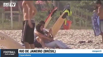 Football / Olivier Giroud à la plage avec sa femme 26/06