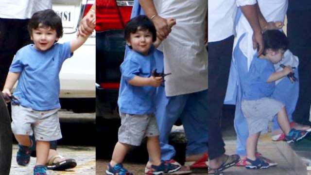 Taimur Flashes Brightest Smile At Paparazzi, SPOTTED Outside Karisma Kapoor House