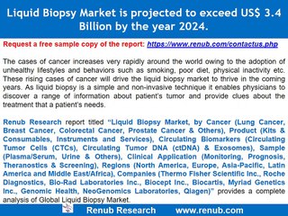 Liquid Biopsy Market is projected to exceed US$ 3.4 Billion by 2024