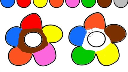 Flowers Coloring Page | Learn Colors for Kids