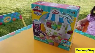 Unboxing Play Doh Sundae Ice Cream Cart Playtime with Maya