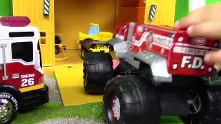 Matchbox MONSTER FIRE TRUCK! Flame Stomper UNBOXING + Play doh PLAY