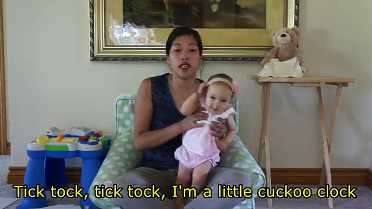 Tick tock tick tock, Im a little cuckoo clock Baby Song with Lyrics and Actions