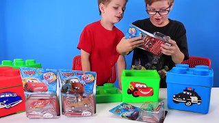 Disney CARS 3 Color Changers Play Doh Surprise Bricks Opening Lightning McQueen Mater