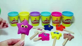 Learning Colours with Play Doh Stars Pops Smiley Face Fun & Creative
