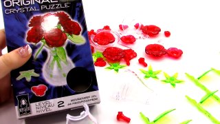 Original 3D Crystal Puzzle Rose Vase 44 Pieces BePuzzled Unboxing Toy Review by TheToyRevi